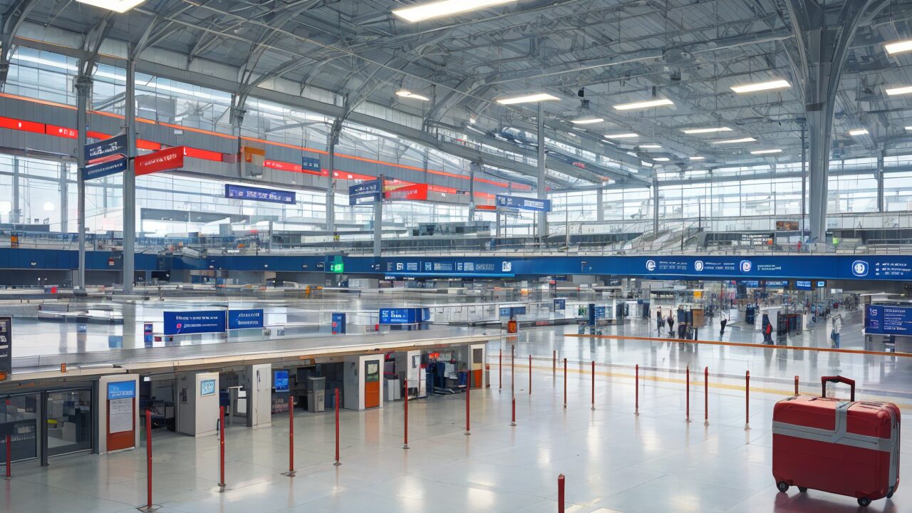 空港・駅・コンパクトのイラスト素材