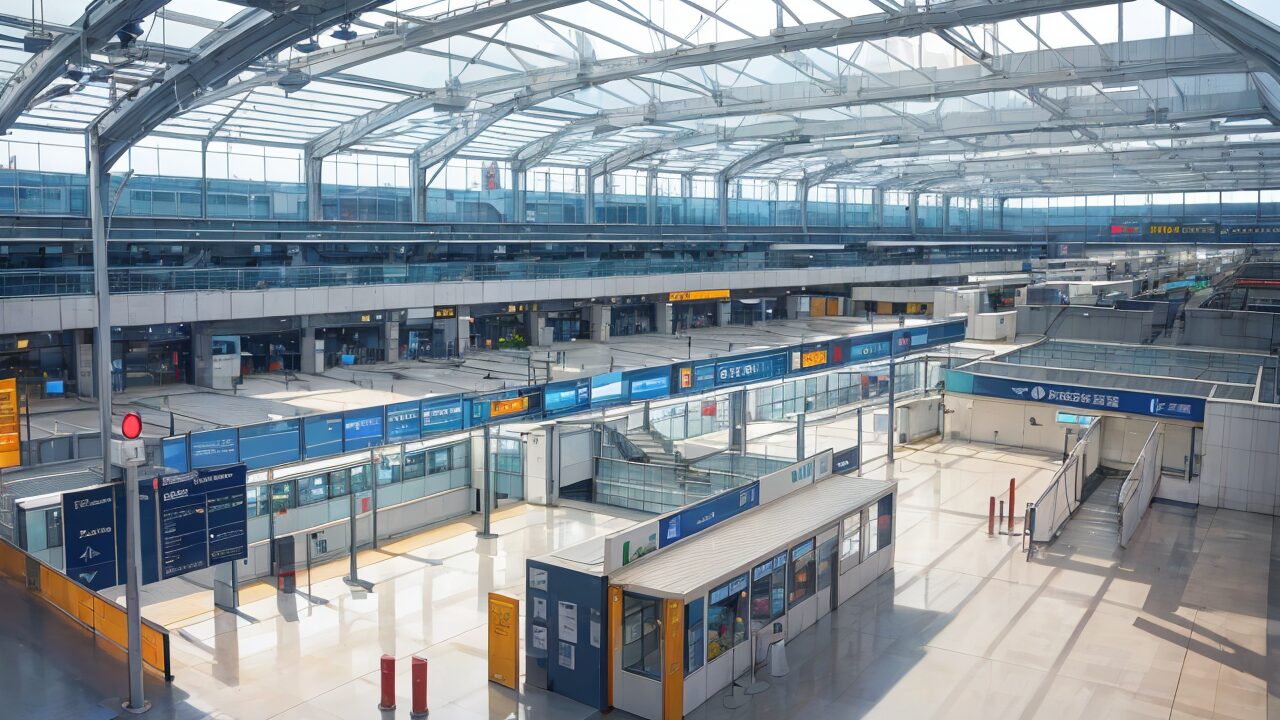 空港・駅・駅舎のイラスト素材