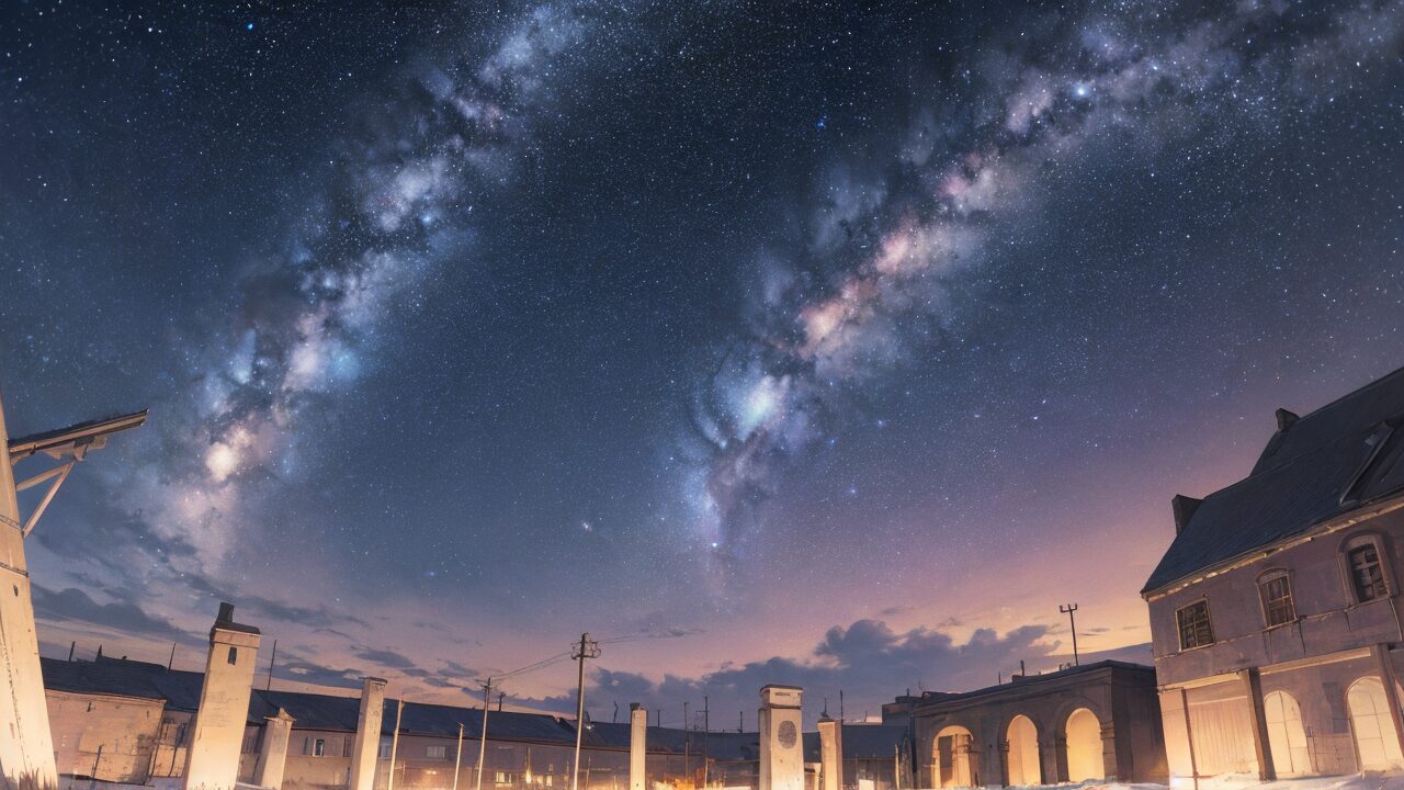 星空・ミラクル・夜景のイラスト素材