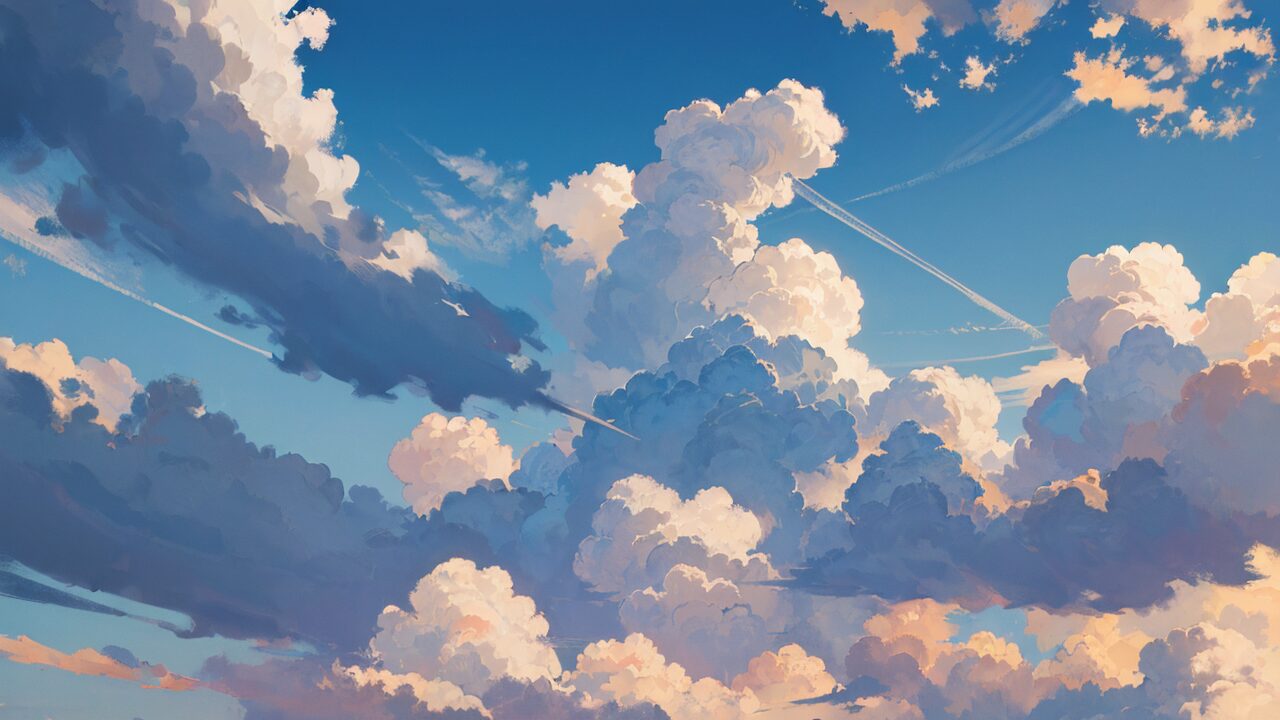 イラスト・青空・雲のイラスト素材