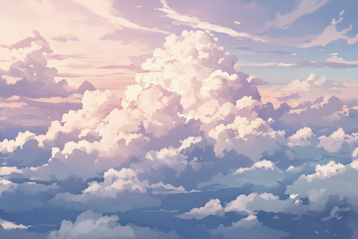 空・雲・青空のイラスト素材