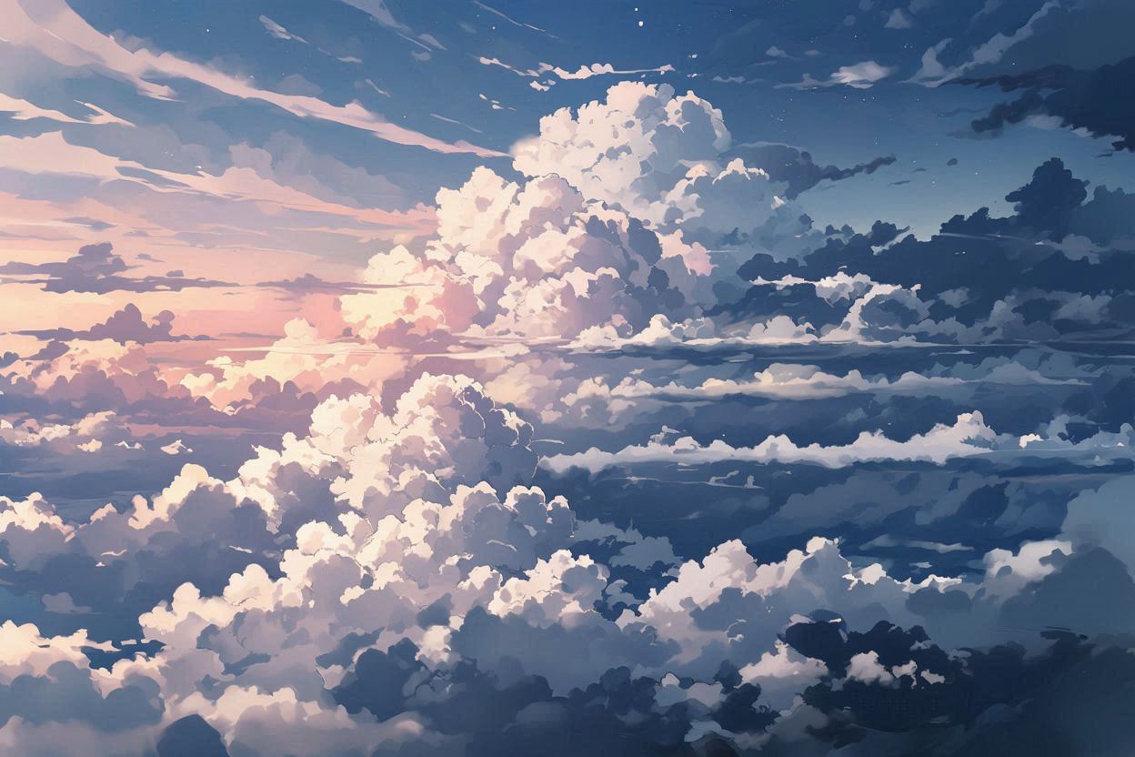 空・雲・青空のイラスト素材