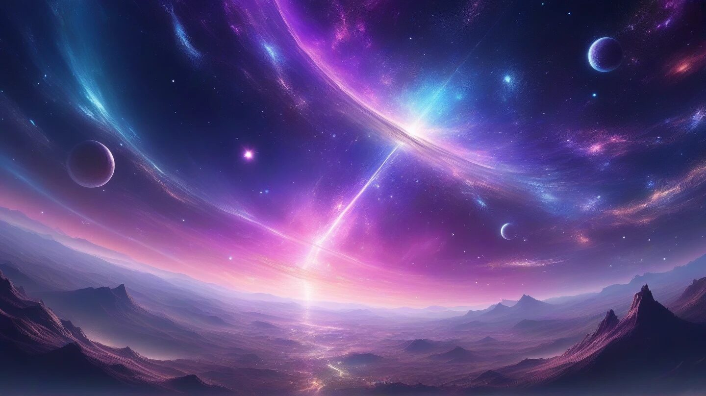 宇宙・星屑・幻想のイラスト素材