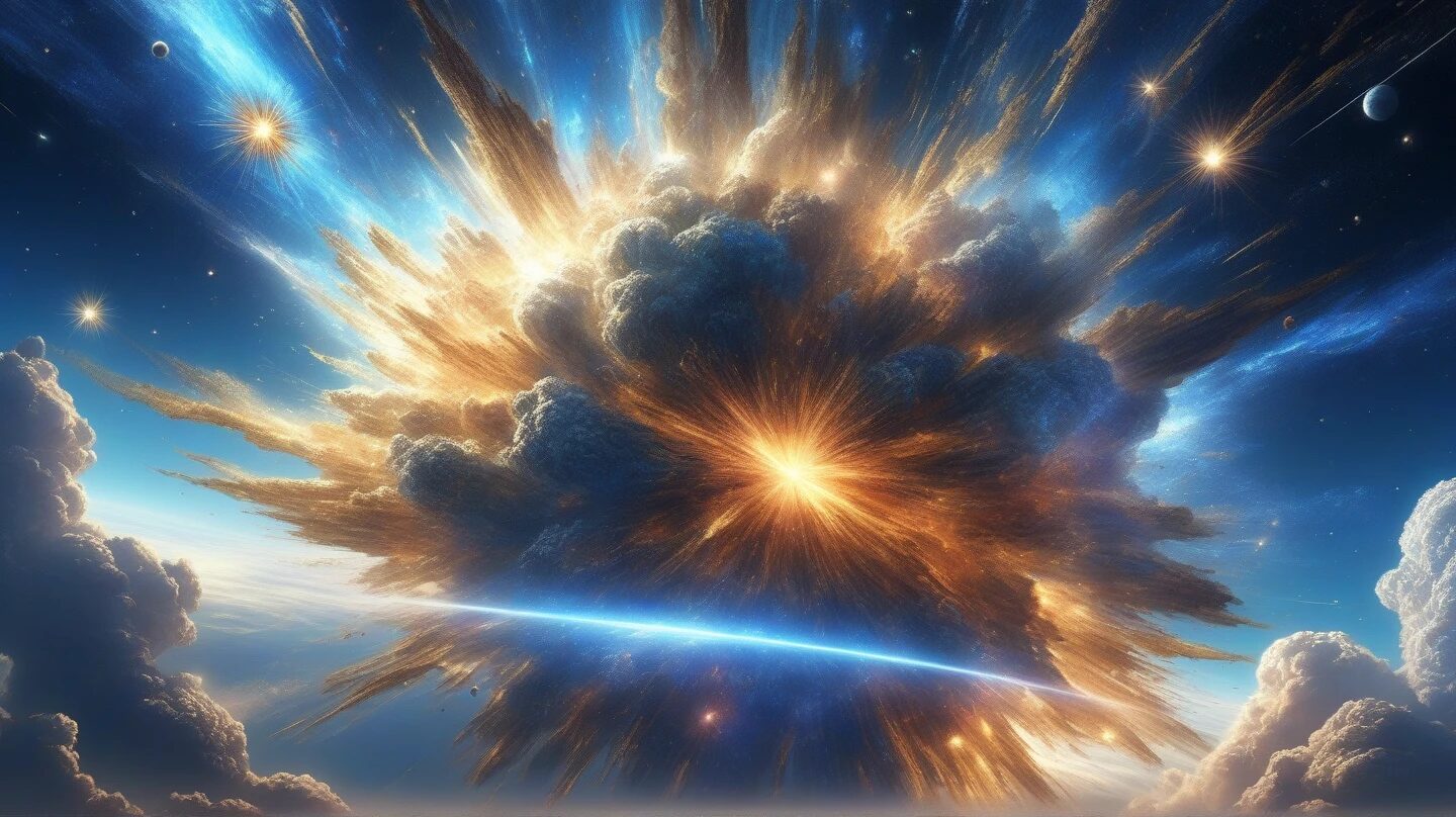 宇宙爆発・星雲爆発・天体衝撃波のイラスト素材