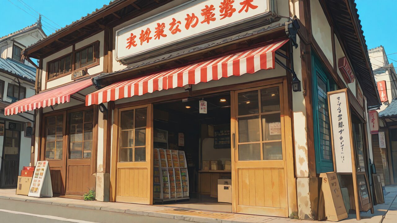 店舗・町家・屋外のイラスト素材