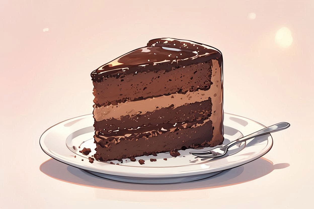 チョコケーキ・ケーキ・スイーツのイラスト素材