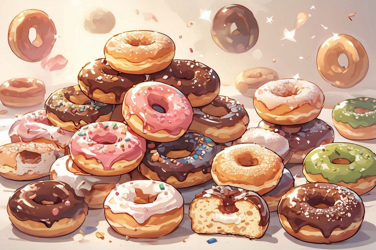 donut・sweet・cuteのイラスト素材