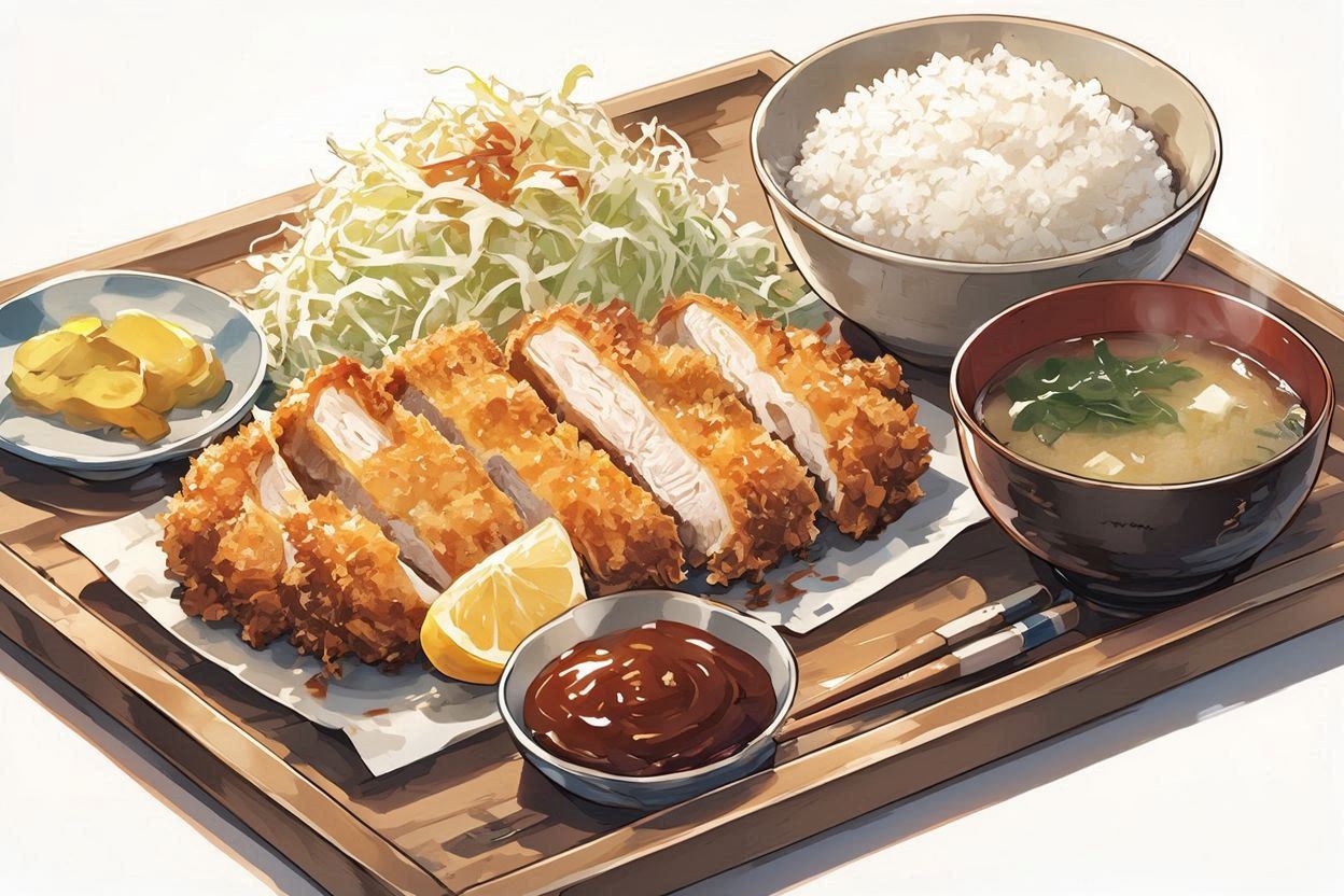 日料・かつ・食事のイラスト素材