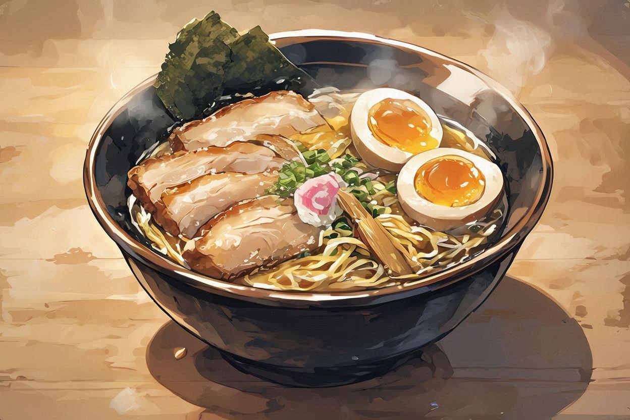 ラーメン・日本の料理・食欲そそるのイラスト素材