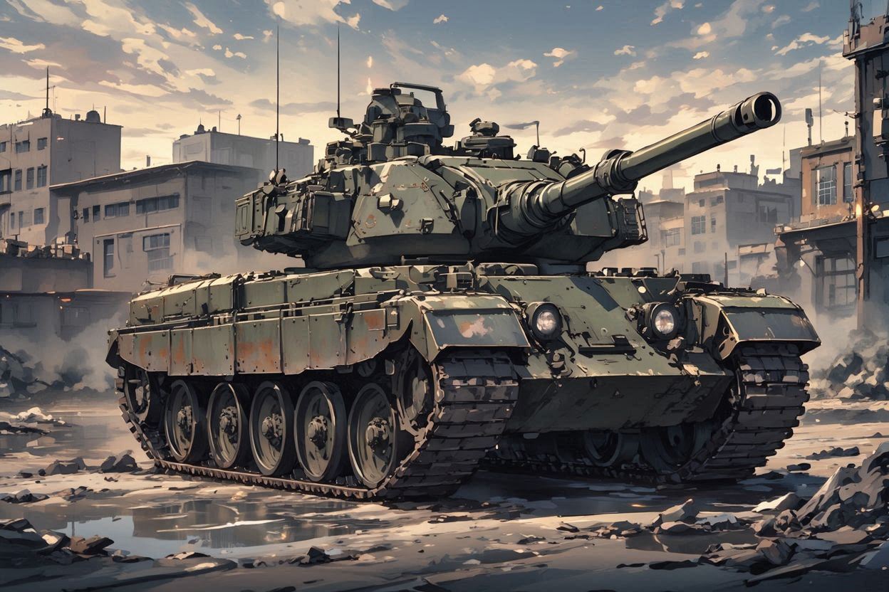 軍事・都市戦・戦車のイラスト素材
