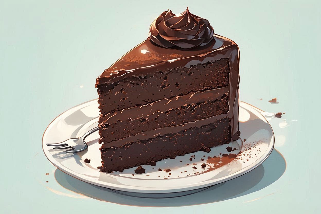 チョコレートケーキ・スイーツ・ケーキのイラスト素材