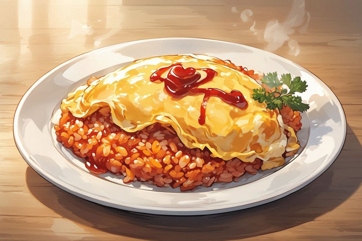 おにぎり・からあげ・カレーのイラスト素材