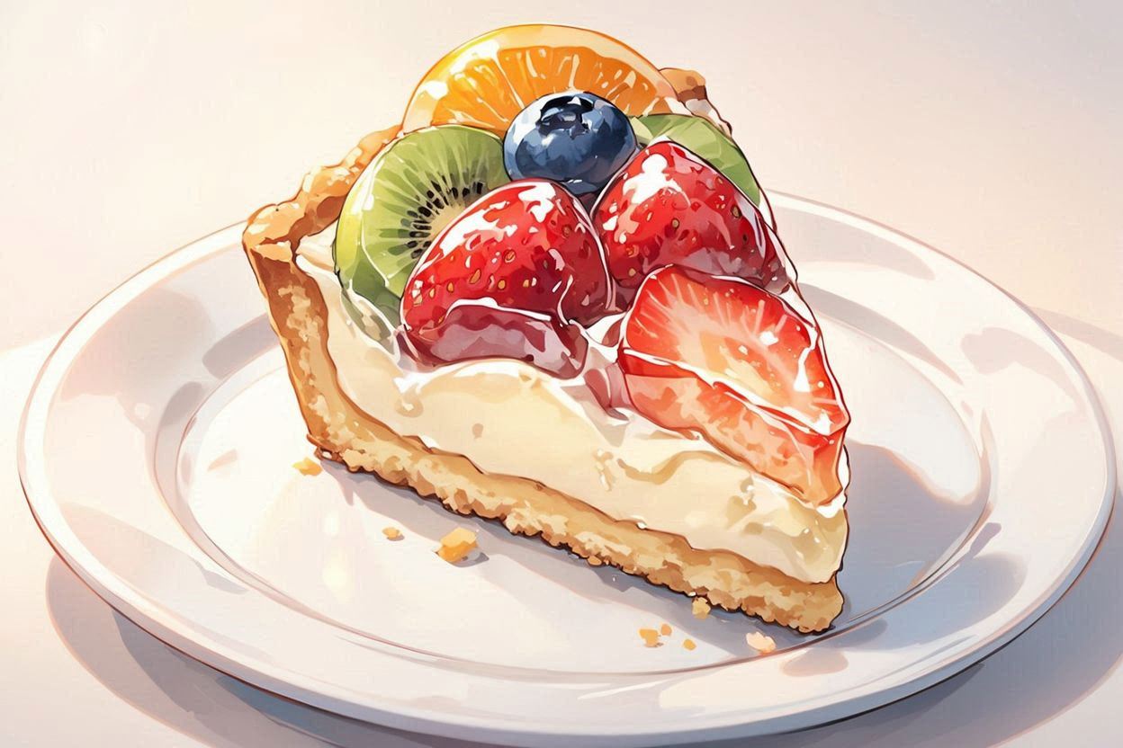 フルーツパイ・ケーキ・鮮やかなのイラスト素材