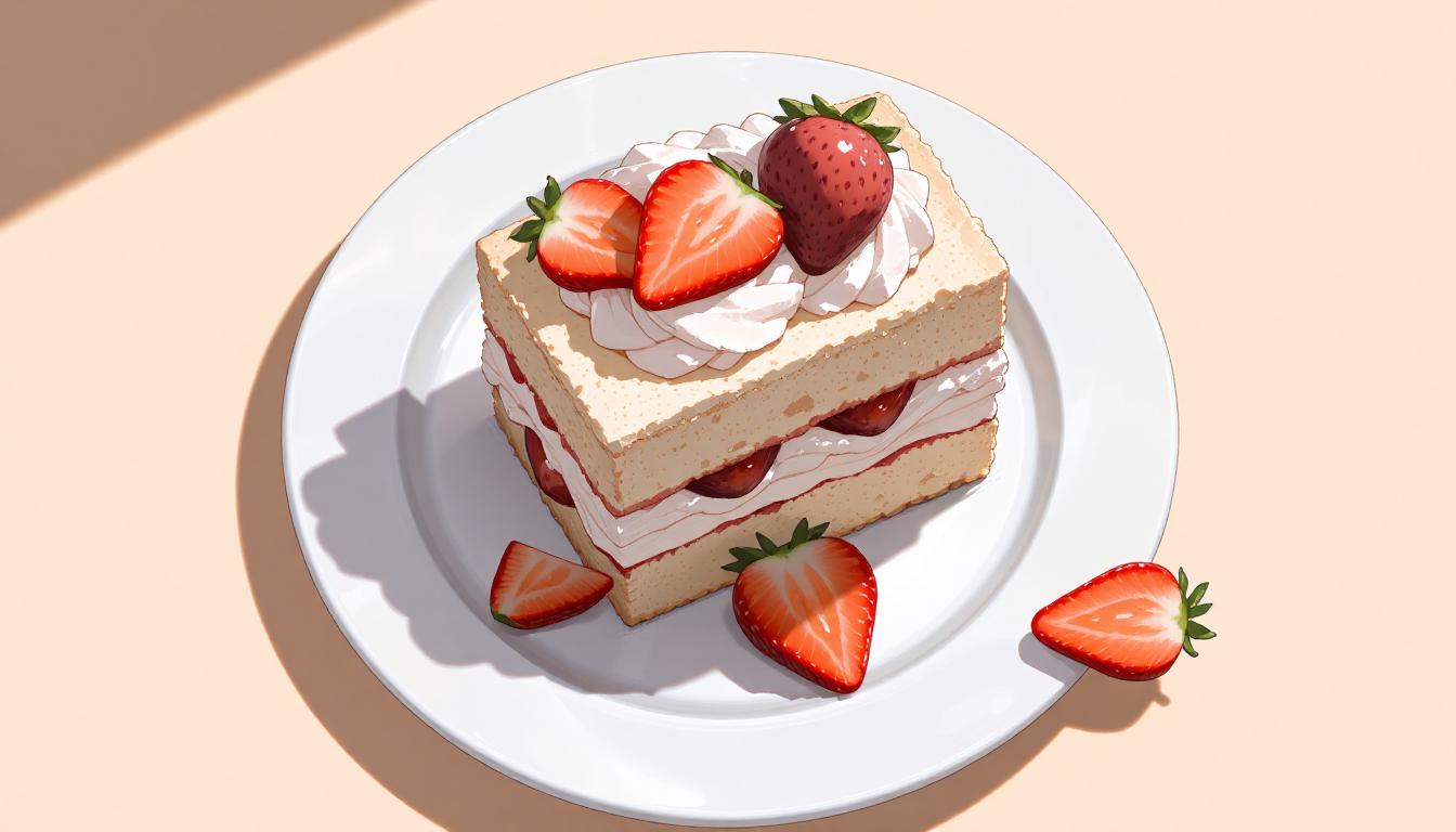 スイーツ・ストロベリー・ケーキのイラスト素材