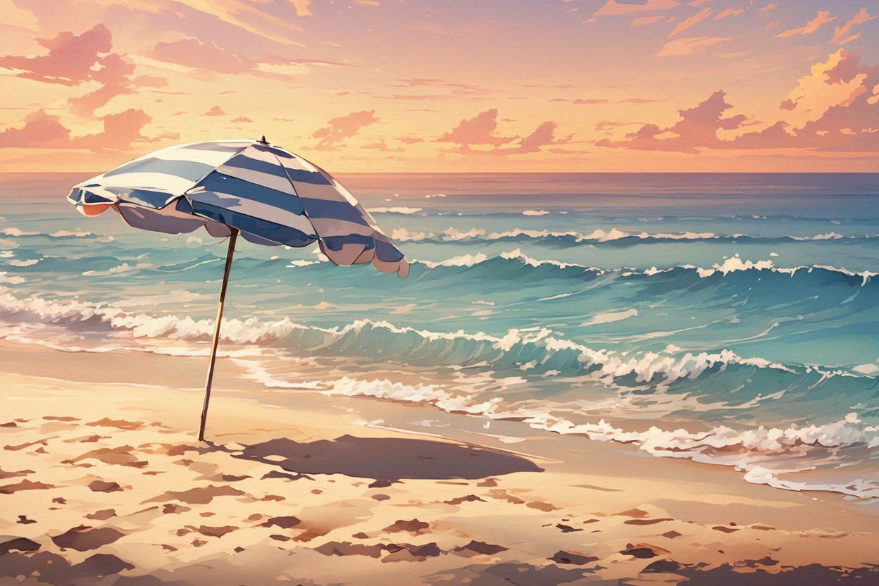 ビーチ・海・空のイラスト素材