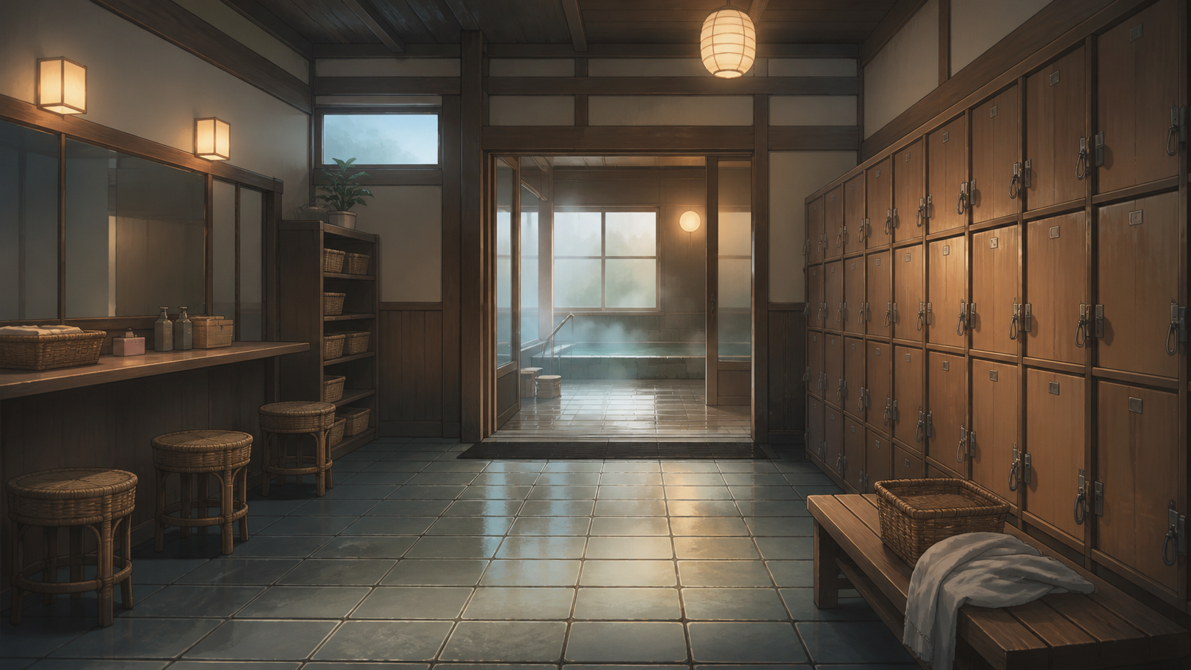 部屋・浴室・衣類棚の背景素材